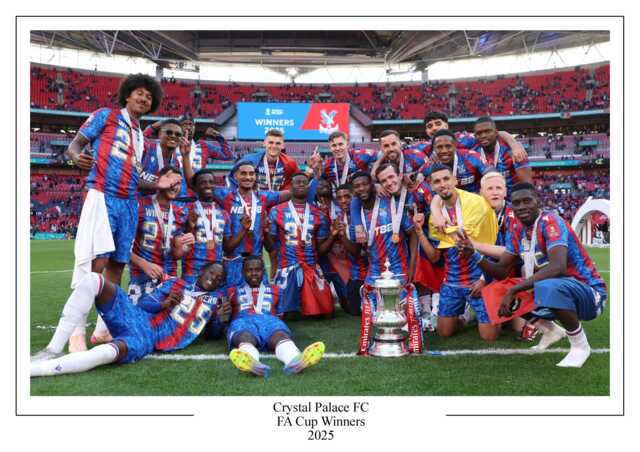 Crystal Palace Fc Fa Cup 2025 Winners Poster Print Souvenir Gift A4/A3 A3+ - image 1
