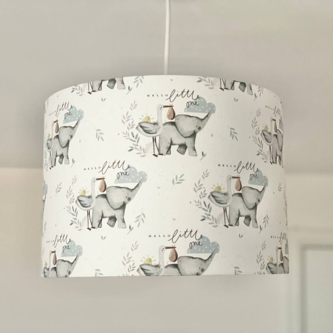 Elephant Lampshade, Nursery Lampshade, Baby Room Decor, Decor by