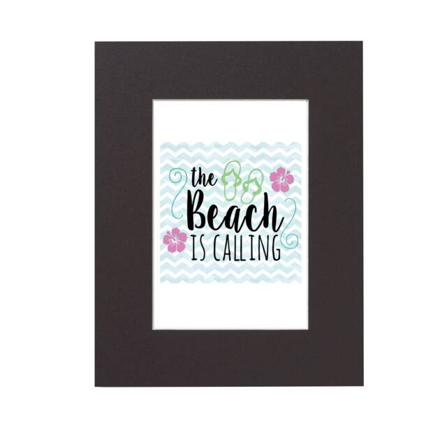 Beach Is Calling Art Print Coastal Cottage Decor, Matted 11x14 - image 1