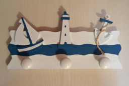 Wooden Coat Rack/Marine Decoration Interior Seaside Brittany