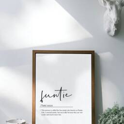 Funtie Definition Print, Funtie, Poster, Funty, Funtie Definition, Funtie Print, Auntie Best - thumbnail 2