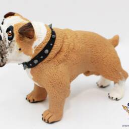 Custom Bulldog Sculpture Handmade Polymer Clay Figurine - thumbnail 4