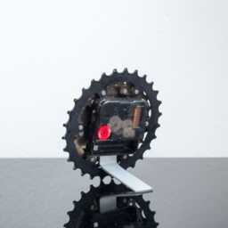 Unique Industrial Desk Clock Made Out Of Recycled Bicycle Gears, Perfect Gift For Cyclist Boyfriend Or Husband, Garage Office Decor - thumbnail 4
