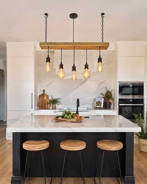 Rustic Wooden Beam Chandelier, Farmhouse Kitchen Island Lighting, Dining Room Pendant Light - image 1
