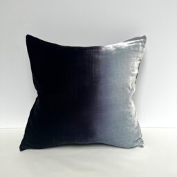 Velvet Ombre Cushion Scotch Gray To Black Velvet 18 - thumbnail 2