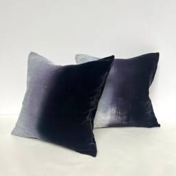 Velvet Ombre Cushion Scotch Gray To Black Velvet 18 - thumbnail 3