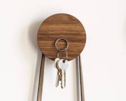 Magnetic Wooden Key Holder & Coat Hook Stylish Entryway Organizer