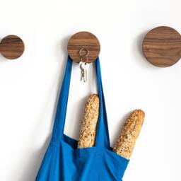 Magnetic Wooden Key Holder & Coat Hook Stylish Entryway Organizer - thumbnail 2