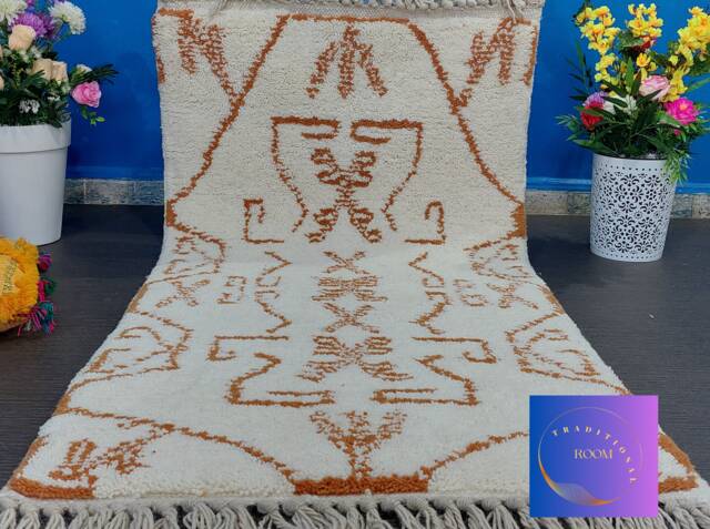 Handmade Beni Ourain Rug Luxury Moroccan Checkered Rug - image 1