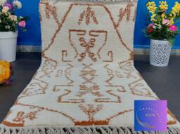 Handmade Beni Ourain Rug Luxury Moroccan Checkered Rug