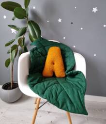 Bouble Alphabet Pillow, Custom Letter, Personalized Kids Initial Letter A Cushion, Nursery Monogram Decorative, Baby Shower Gift - thumbnail 1