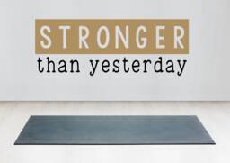 Gym Wall Decal - Workout Decor - Motivation - Exercise Stronger Than Yesterday - thumbnail 1
