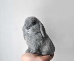 Custom Made Rabbit, Needle Felted Bunny, Lifelike Mini Lop Or Any Other Breed - Made To Order