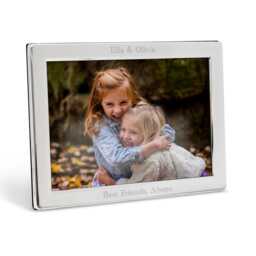 Personalised Silver Plated Landscape Photo Frame - thumbnail 4