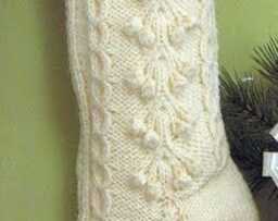 Hand Knitted Christmas Stocking