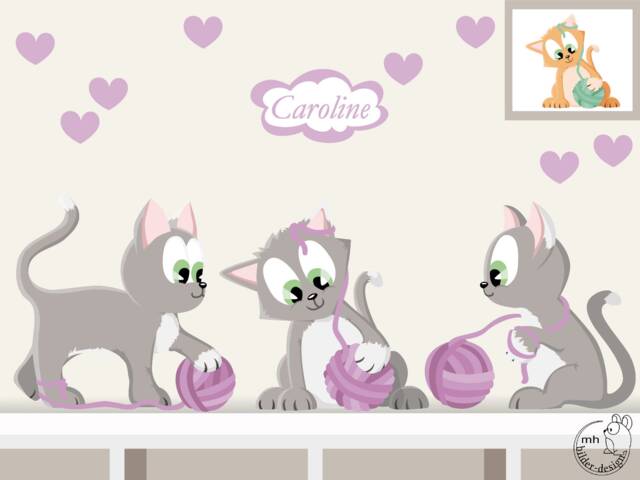 "Wall Sticker ""Cats Set" - image 1
