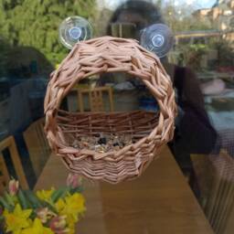 Willow Window Mounted Bird Feeder, 9Th Wedding Anniversary Delivery Included - thumbnail 2