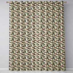 Classic Military Camouflage Green Brown Seamless Pattern Readymade Eyelet Ring Top Thermal 100% Blackout Curtains - thumbnail 2