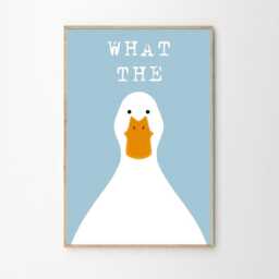 What The Duck Art Canvas Poster, Cartoon Wall Art, Funny Aesthetic Decor, Retro Home Printed Gift - thumbnail 2