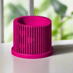 Modern Heart Plant Pot With Drainage & Saucer - Unique Valentine's Day Gift For Lovers, 3D Printed Planter Home Hosting Decor - thumbnail 2