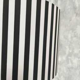 Handmade Black & White Stripe Drum Lampshade Ceiling, Table, Pendant Modern Contemporary - thumbnail 3