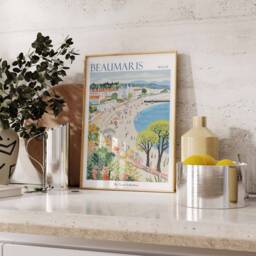 Beaumaris Travel Poster Welsh Seaside Art Print - thumbnail 2
