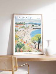 Beaumaris Travel Poster Welsh Seaside Art Print - thumbnail 1