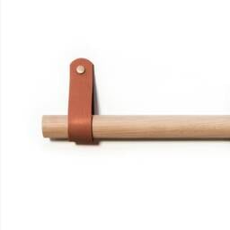 Single Leather Curtain Pole 0-720cm/0-283.5