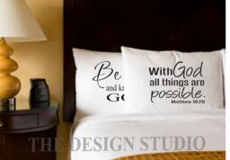 Scripture Pillowcase, Psalms 4610, Healing Words Bed Pillow
