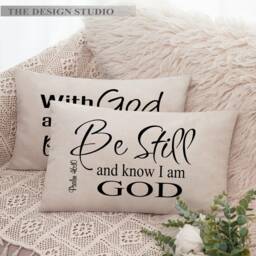 Inspirational Pillowcase, Scripture Psalms 4610, Healing Words Bed Pillow, Religious Bible Verse Pillowcase - thumbnail 2
