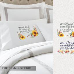 Inspirational Pillowcase, Scripture Psalms 4610, Healing Words Bed Pillow, Religious Bible Verse Pillowcase - thumbnail 3