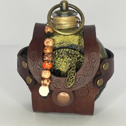 Handmade Pirate Flask With Skull, Renaissance Faire Accessory - thumbnail 4