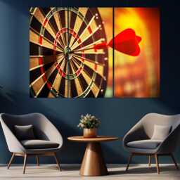 Darts Canvas Print, Player Gift, Wall Art, Business Sports Bar Decor, Motivational Framed & Ready To Hang - thumbnail 3
