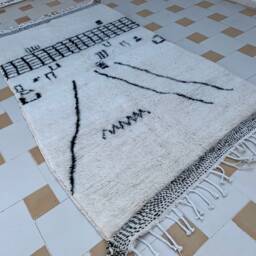 Azilal Moroccan Berber Wool Rug 5x8 - thumbnail 3