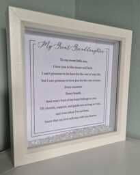 Great Granddaughter Frame, Great Grandchild Gift, Gift For Baby Girl, Keepsake, New Baby Print, Nursery Print, Scatter Crystals Picture - thumbnail 1