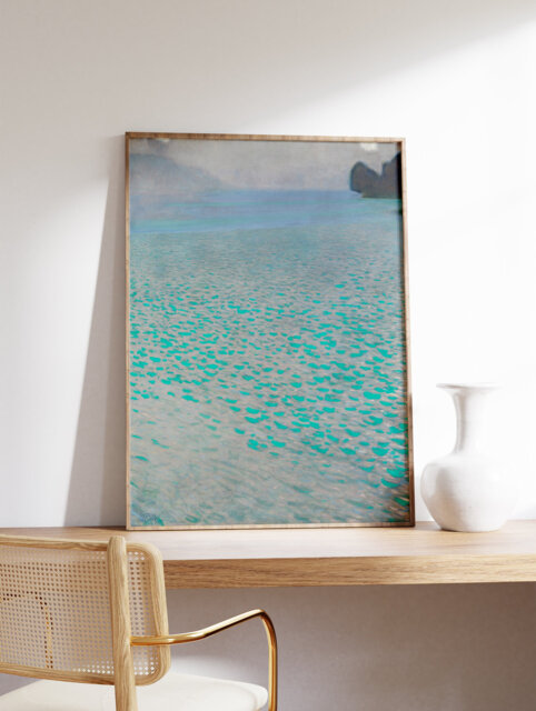 Gustav Klimt Poster, Am Attersee, Wall Art Decor, Water Art, Nouveau, Home Modern Gift, A1/A2/A3/A4 - image 1