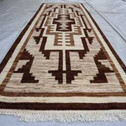 3x8 Ft Afghan Kazak White Runner Rug - Luxury Brand New Medallion Turkish Area Rug, Beautiful Living Room - thumbnail 2