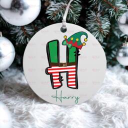 Personalised Kids Christmas Decoration - Grandson Gift Custom Bauble For Boys & Girls Stocking Filler Eve Box