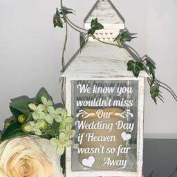 "Wedding Memorial Lantern ""We Know You Wouldn't Miss Our Day" - thumbnail 2