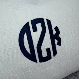Monogrammed Bolster Cushion Embroidered Family Initials, Home Decor Gift - thumbnail 4