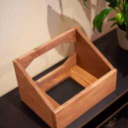 Handmade Wooden Vinyl Record Storage Box, Lp Album Organizer - thumbnail 2