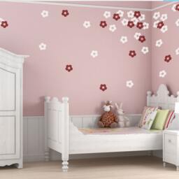 Flower Wall Confetti. Set Of 40 - 3 Inch - 2.67 cm Wall Decals For Walls, Decal, Stickers - thumbnail 2