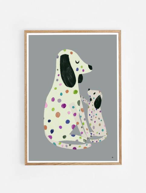 Art For Children/ Nursery Poster/ Animal Dalmatian/ Dog/ Dog Babies/ Illustration/ Art Print/ Wall Decoration/ - image 1
