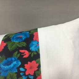 Floral Silk Ikat Pillow Cover, Handwoven Cushion - 10x24 - thumbnail 3