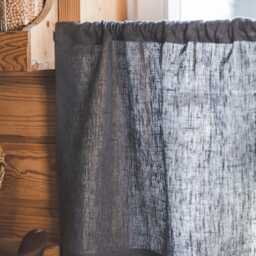 Handmade Linen Caf?? Curtain - Rustic Heavyweight Natural For Kitchen Window Styling, Dining Room Spaces & Custom Size Interior - thumbnail 3