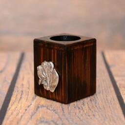 Neapolitan Mastiff - Wooden Candlestick With Dog, Souvenir, Decoration, Limited Edition, Collection - thumbnail 2