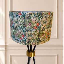 Handmade Lampshade in William Morris Golden Lily Floral Fabric, Various Sizes Available, Ceiling Or Table/Floor Lamp Options - thumbnail 3