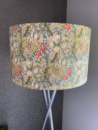 Handmade Lampshade in William Morris Golden Lily Floral Fabric, Various Sizes Available, Ceiling Or Table/Floor Lamp Options - thumbnail 1