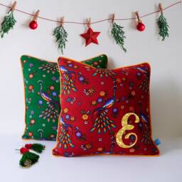Personalised Cushion, Soft Cotton Floral Birthday Gift For Her, Cotton Anniversary - thumbnail 3