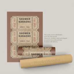 Lime Cream Wall Art Shower Karaoke Poster For Bathroom, Funny Unframed Prints, Bright Trendy Home Decor - thumbnail 3